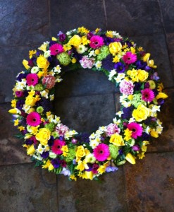Sympathy Flowers Wreath-032