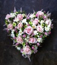 Pink Heart Tribute Sympathy Flowers