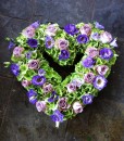 Lilac & green open heart tribute